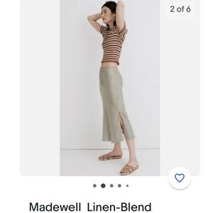 Madewell Midi Slip Skirt sz 0